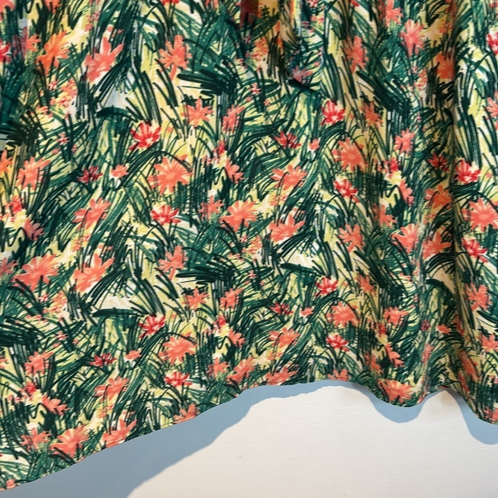 Aritzia Sunday Best Veronica Dress Tropical Floral Print Green Long Sleeve small - Picture 7 of 12